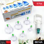 Ergonomic vacuum pump and various sized suction cups for a full body massage.