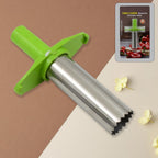 Stainless steel chili corer, perfect for preparing peppers and strawberries.
