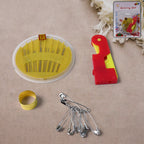 Tailoring sewing kit displaying assorted threads and essential accessories for multipurpose use