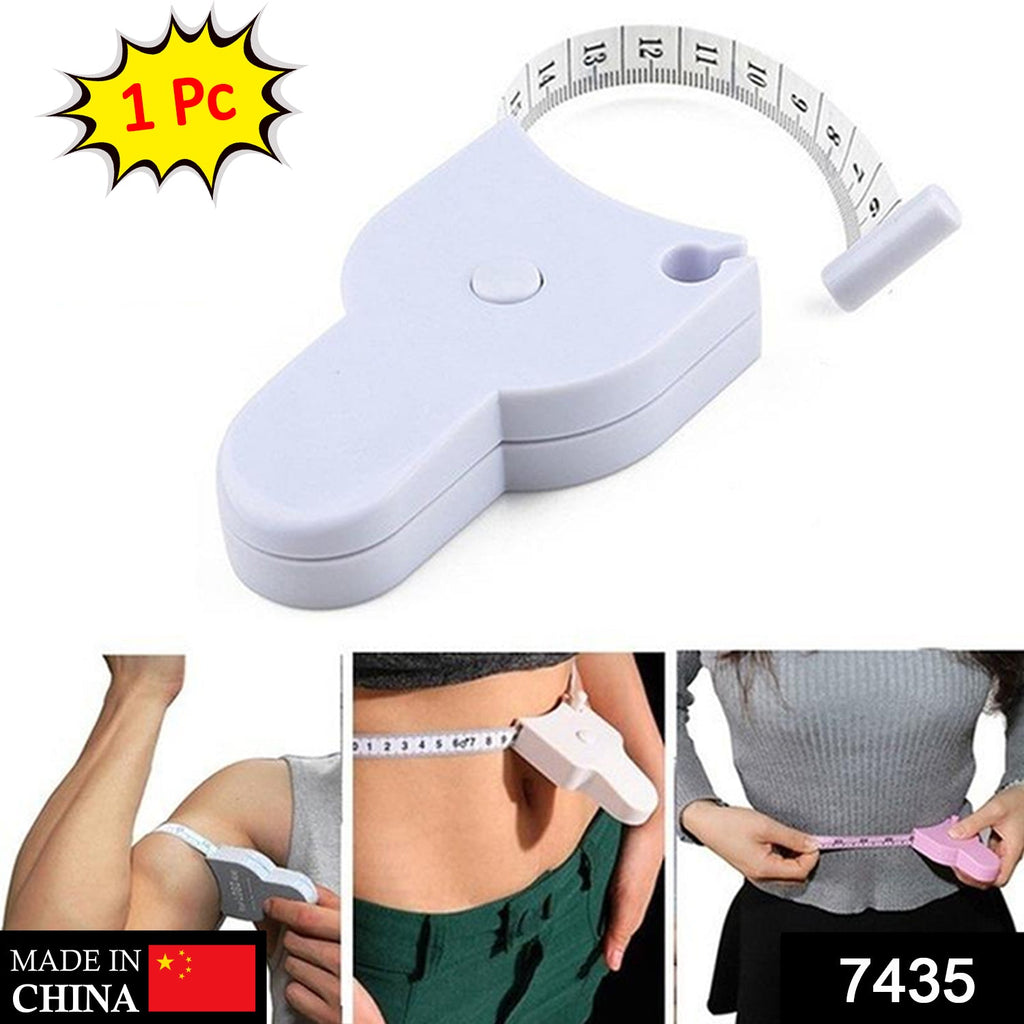 Ergonomic design of the body measuring tape for easy one-handed operation.
