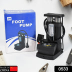 Safora mini cycle pump featuring a clear pressure gauge for precise tire pressure.