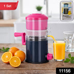 Hand operated manual fruit juice extractor in kitchen setting
