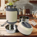 2L Electric Heated Lunch Box with sleek stainless steel interior.