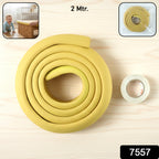 Unrolled 2-meter soft rubber baby corner protector for child safety.