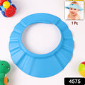 Toddler wearing adjustable baby shower hat during bath time