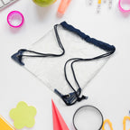ClassiCarry waterproof plastic pouch featuring a secure string closure, ideal for travel.