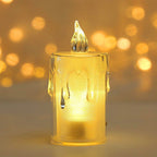 Diwali LED Candle with crystal glitter effect shimmering elegantly.