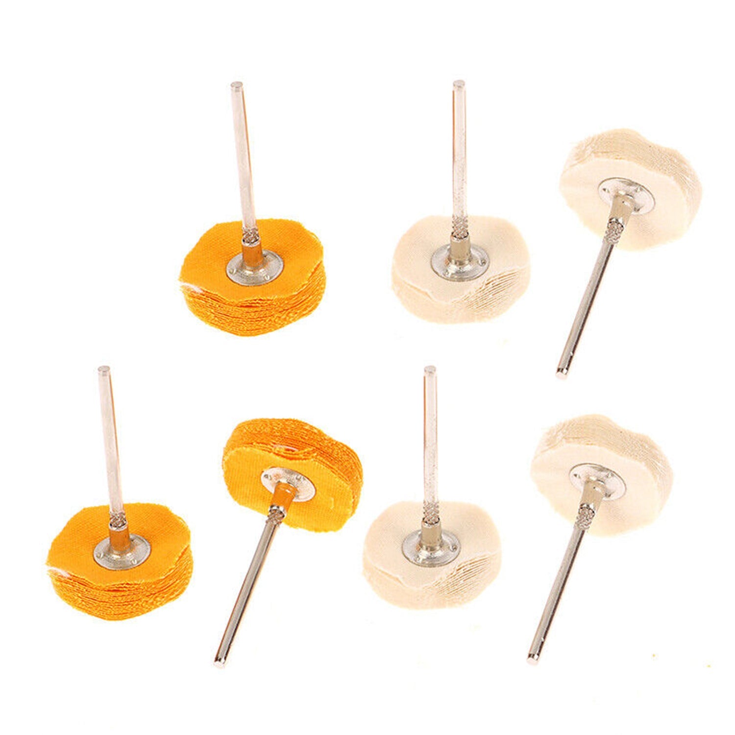 Polishing wheel effectively removing slag and rust from a metal surface.