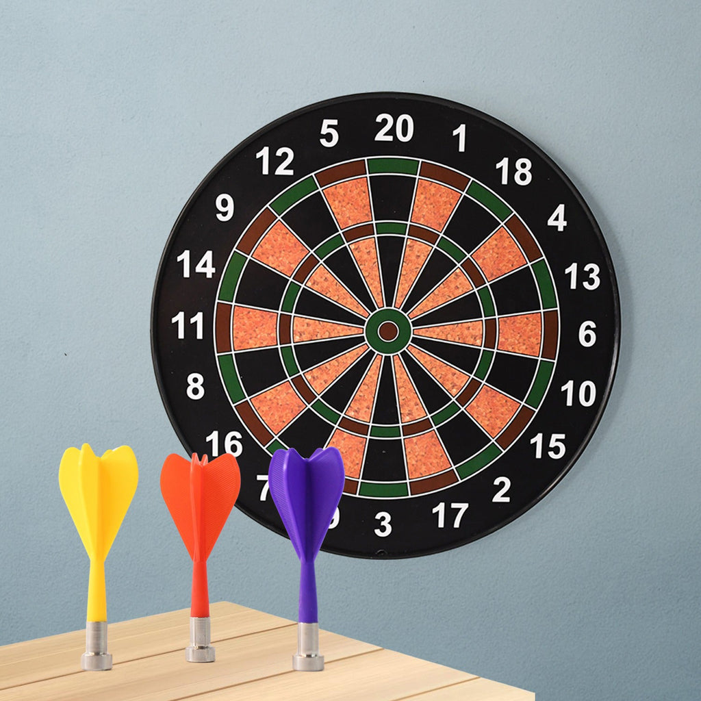 Classic magnetic dartboard game set with three colorful magnetic darts