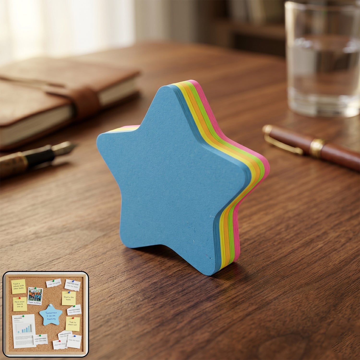 Colorful star-shaped sticky notes by Oddy in vibrant shades