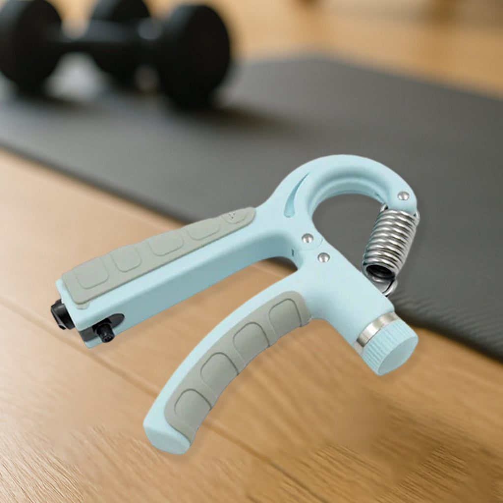 XcelCraft hand grip strength trainer with adjustable resistance.
