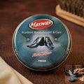 Black shoe polish cream for leather footwear with smooth application