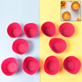 Set of 10 silicone cupcake moulds with flexible design for easy baking
