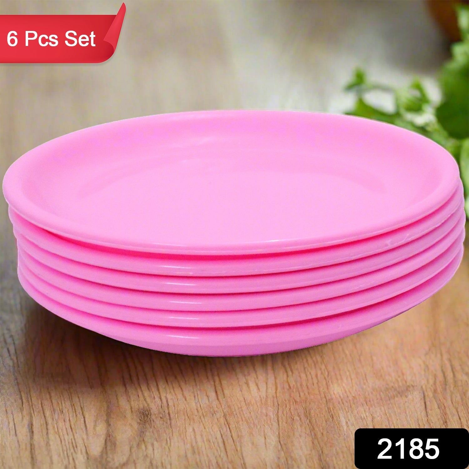 Close-up of a single round polypropylene mini soup plate.
