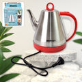 Siplix 1.5 Litre electric kettle with stainless steel finish on a modern kitchen counter.