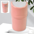 Mini Dustbin with lid on a clean wooden desk, ready for small waste.
