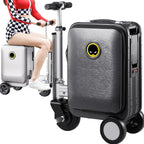 Close-up of the removable battery feature on the  smart travel bag, highlighting convenience.