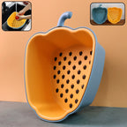 Pepper shape 2-in-1 washing bowl and colander set nested together for kitchen use