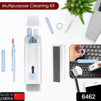 Infographic detailing the components and uses of the 7-in-1 Electronic Cleaner Kit.