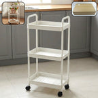 Compact rolling rack with built-in handles for easy mobility