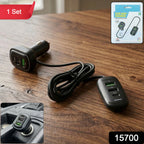 Long cable car USB charger with RGB breathing light
