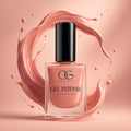 OG Beauty gel nail polish in pastel peach shade with glossy gel finish