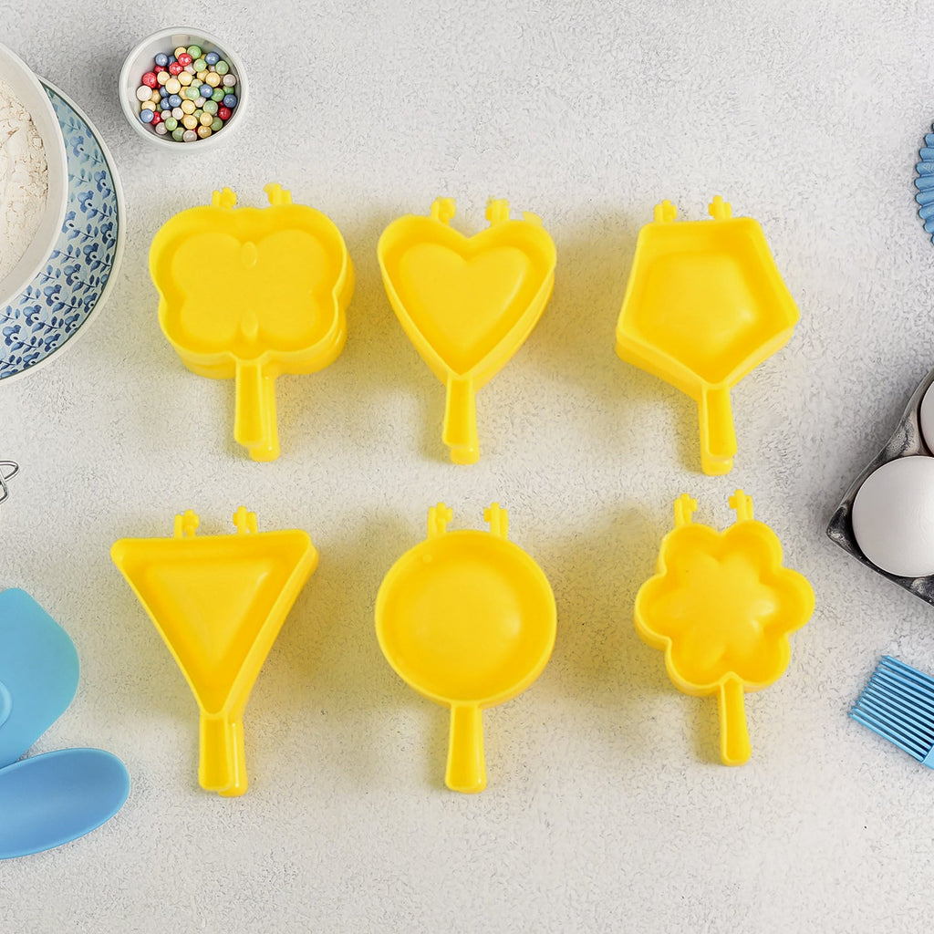 Multi-shape plastic cookie cutter moulds for dough and fondant shaping