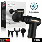 Cordless percussion massager targeting deep muscle knots with adjustable speeds.