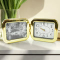 Sleek portable foldable desk clock in closed position