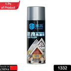 Hand spraying black rubberized coating to seal a crack on a concrete surface.