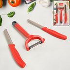 Apex kitchen knife set with sharp 420 stainless steel blades and ergonomic handles