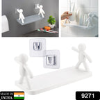 Stylish floating wall shelf mounted on a light-colored wall, perfect for home decor.