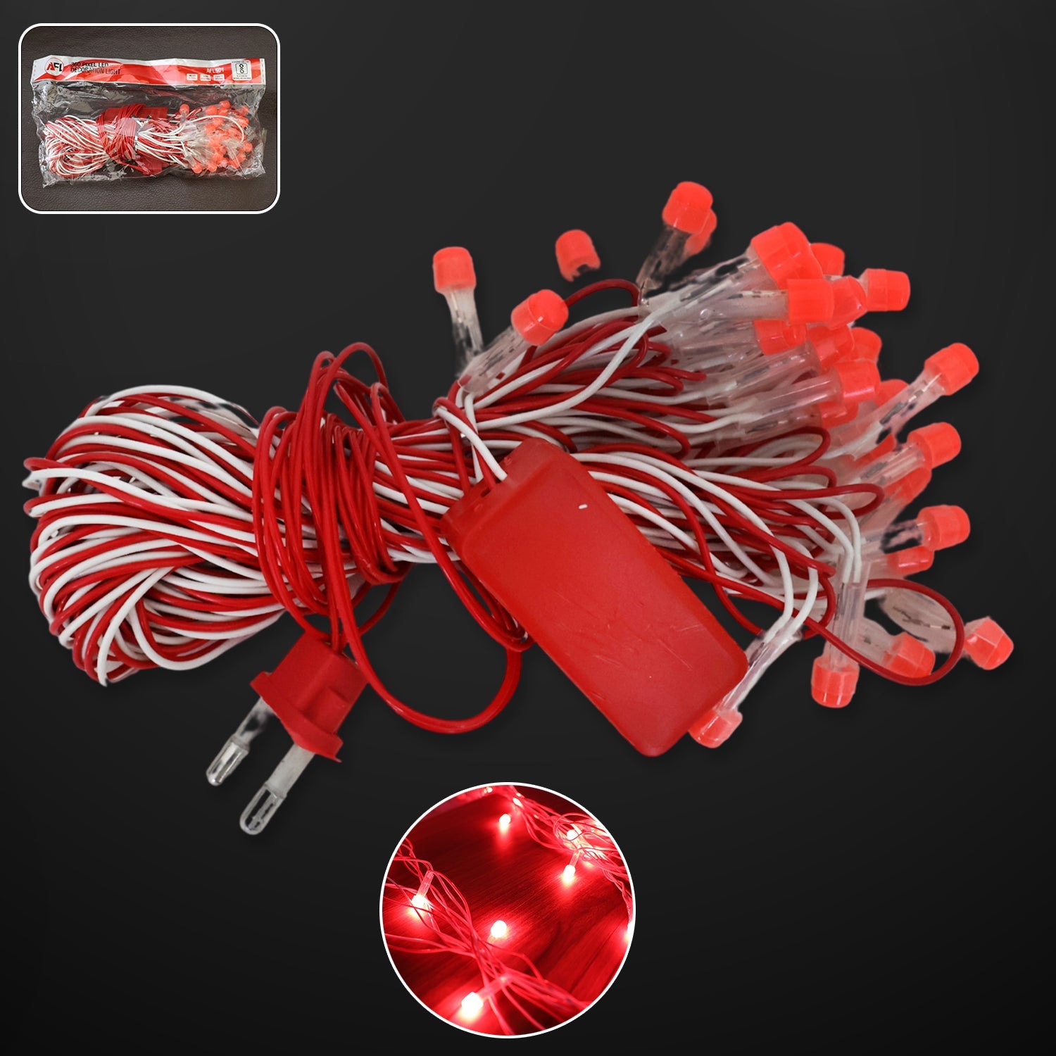 10 meter red LED decorative string fairy lights for festive indoor and outdoor lighting