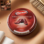 Brown shoe polish cream for leather shoes