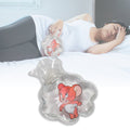 Transparent hot water bag, ideal for targeted pain relief.