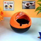 Portable ashtray perfect for patio and car with secure lid lock