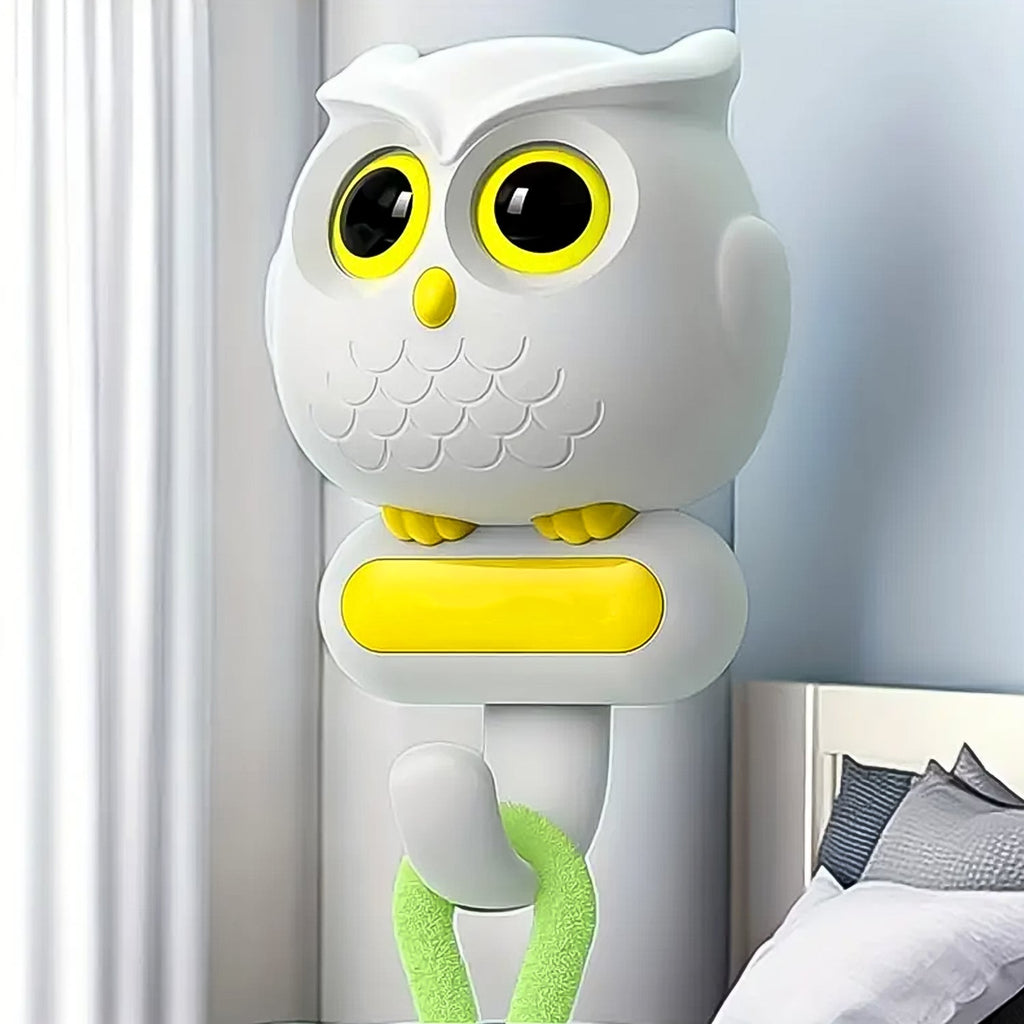 Cute bird-shaped self adhesive wall hook in white, ready for installation.