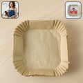 Square disposable paper air fryer liners for easy cooking and cleaning