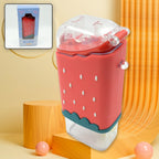 Front view of the fun and colorful ice cream shaped kids water bottle.