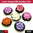 Close-up of a single Floating Lotus LED Candle showcasing its realistic design and soft glow.