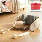 Adjustable neck and shoulder massager belt with soft cushion support
