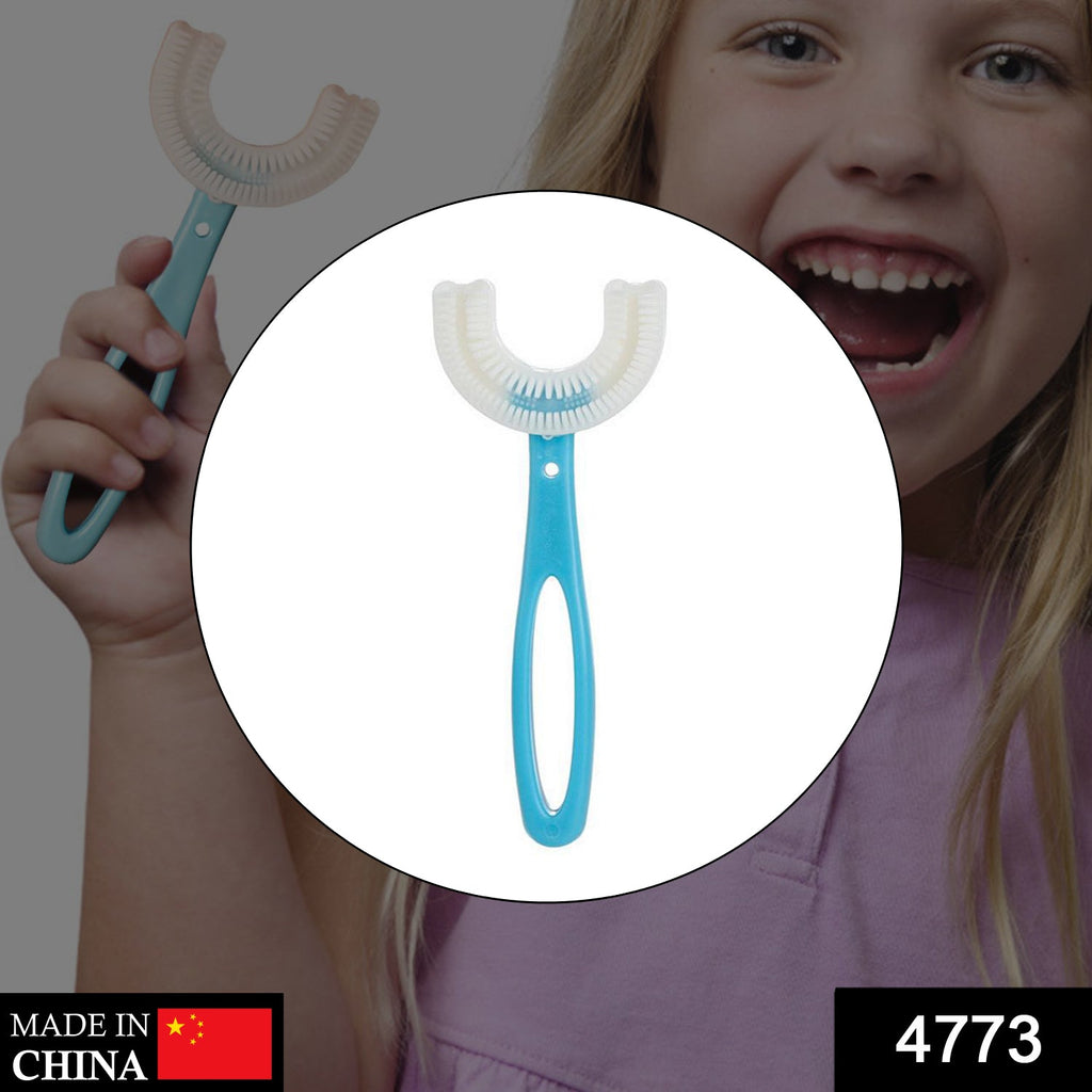 Front view of the comfortable Kids U-Shaped Toothbrush for children.