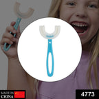 Front view of the comfortable Kids U-Shaped Toothbrush for children.