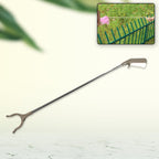 Close-up of the flexible claw mechanism of the garbage picker tool.