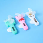 Mini handheld fan with cartoon design for personal cooling