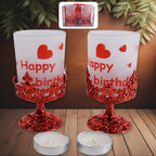 Plastic tealight holder stylishly shaped as a candle diya stand for festivals