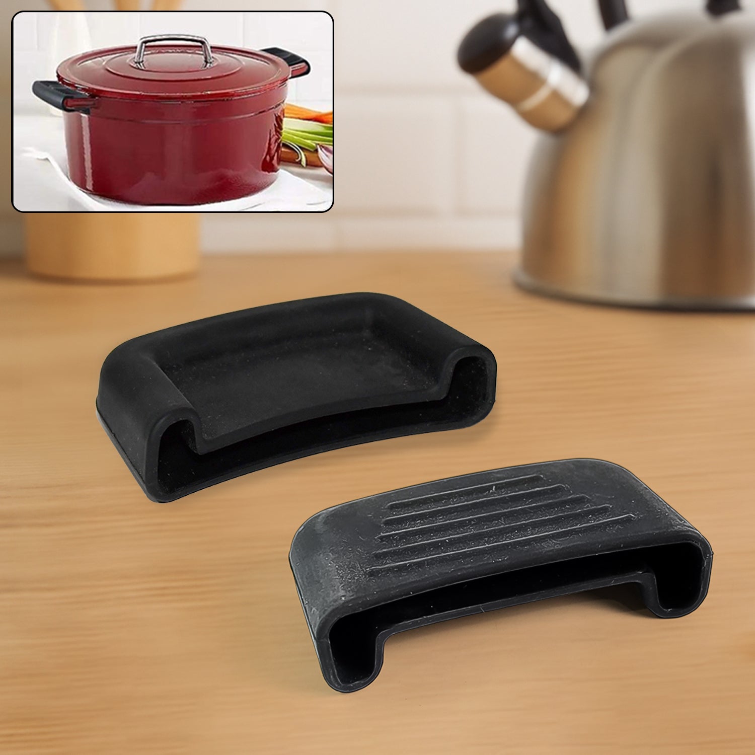 Easy-to-install silicone pot handle sleeve cover for safe cooking