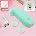 Sleek black Mini Handheld Vacuum Blackhead Remover device with various tips.