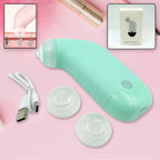 Sleek black Mini Handheld Vacuum Blackhead Remover device with various tips.