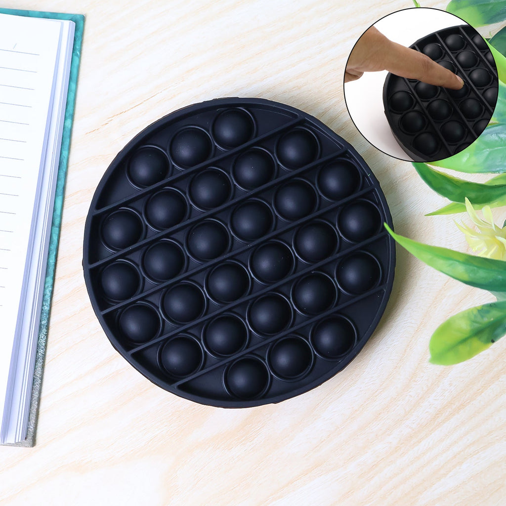 Top view of premium round silicone Pop It fidget toy